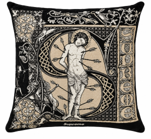SUPREME × JULES PANSU — SAINT SEBASTIAN PILLOW — BLACK