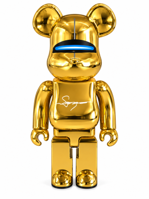 HAJIME SORAYAMA — SEXY ROBOT GOLD BE@RBRICK 1000% — SIGNED